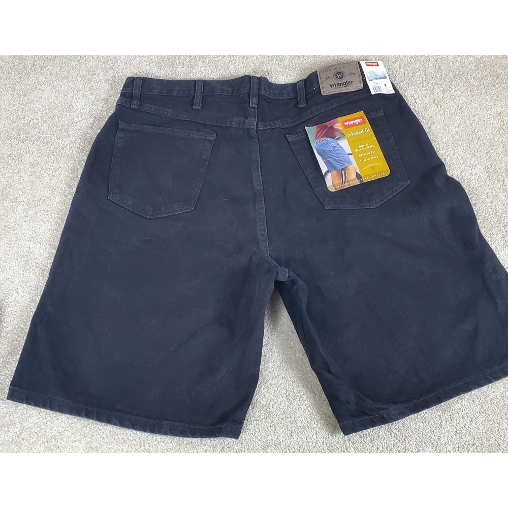 Wrangler Men's Denim Jean Shorts Size 40‎ Black Actually Measures 39 NOS